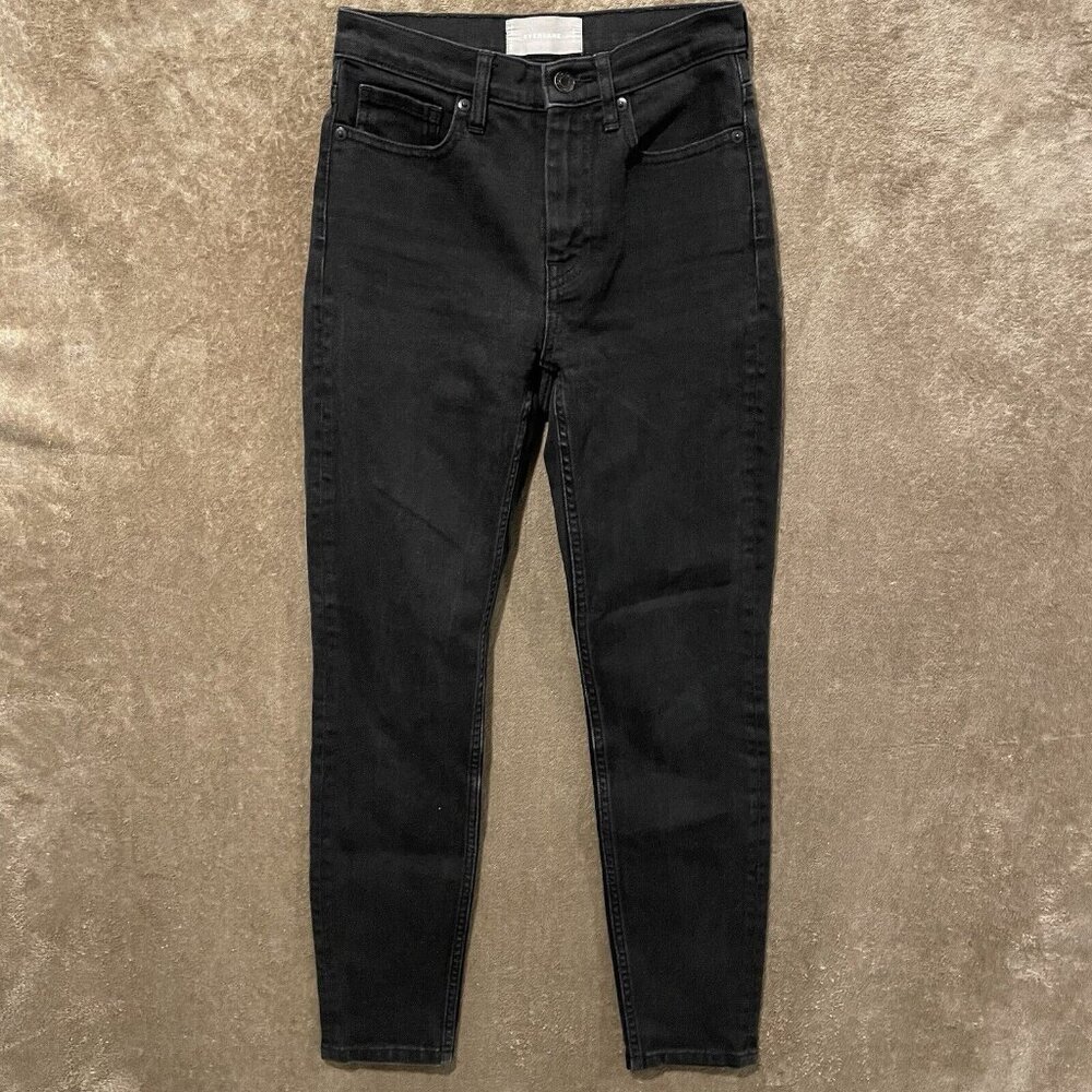 Everlane Women's Sz 25 Reg Charcoal Gray Black High Waist Skinny Jeans